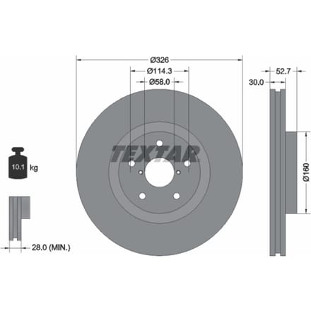 Remschijf TEXTAR 92194303