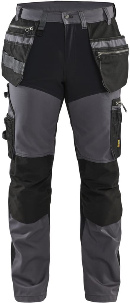 Blaklader Werkbroek met stretchpanelen en spijkerzakken 1599-1860 - Medium Grijs/Zwart - D88