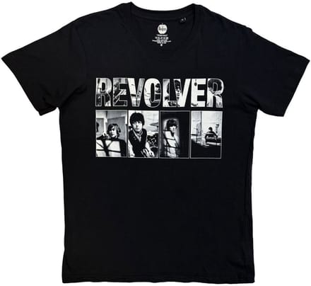 The Beatles - Revolver Portraits Heren Tshirt - M - Zwart