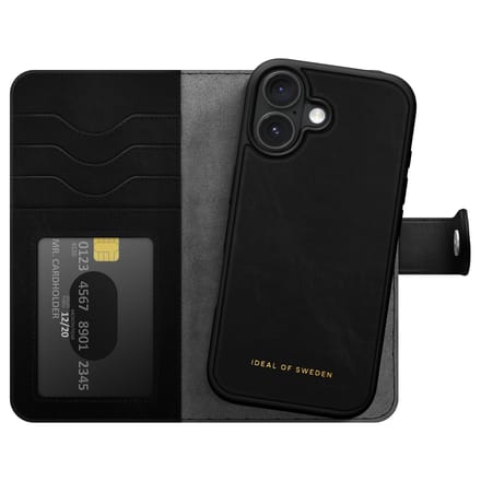 iDeal of Sweden Magnet Wallet+ Bookcase geschikt voor Apple iPhone 16 - Black