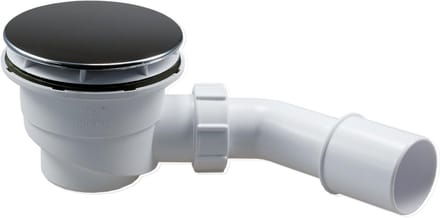 Afvoerplug 90 mm voor Douchebak met Stankslot en Chromen Klep