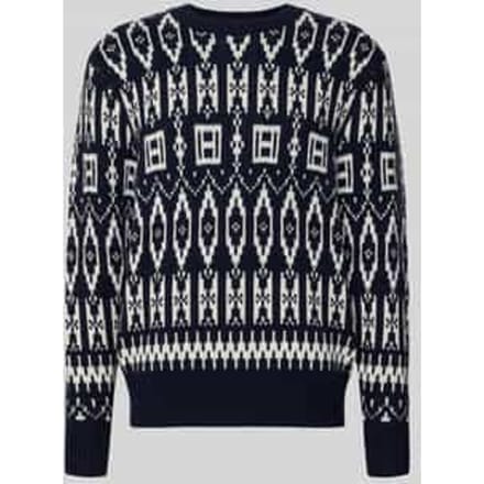 Relaxed fit gebreide pullover van wolmix