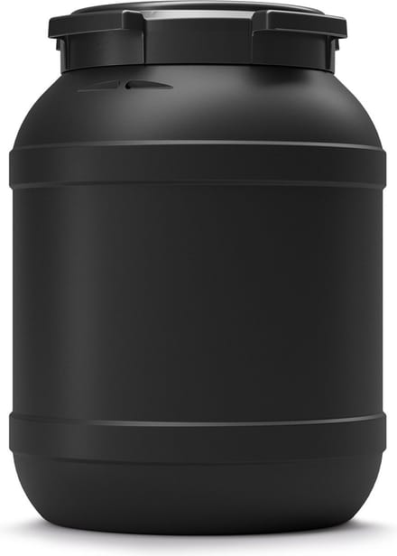 26 liter Voerton - Zwart - UN-gecertificeerd - Lucht en water dicht