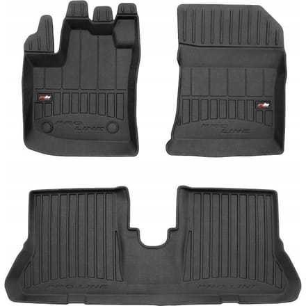 FROGUM 3D Gummimatten Set – Passend für Dacia Dokker MPV (2012-2021) – Hohe 6 cm Kanten – TPE – Geruchlos & Schwarz