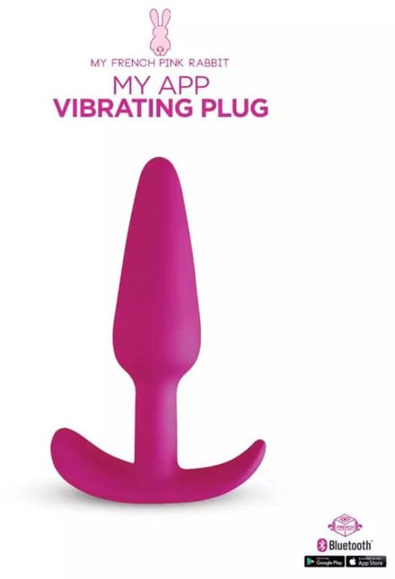 My French Pink Rabbit Vibrerende Buttplug Met App Bediening - Fuchsia