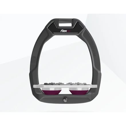 Veiligheidsstijgbeugels Plat Ultra Grip Antraciet/Grijs/Paars Flex-On Safe-On