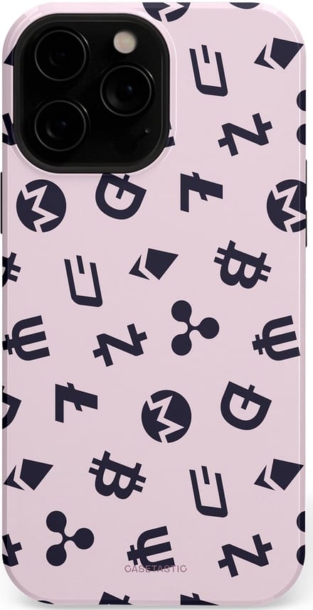 Casetastic hoesje geschikt voor Apple iPhone 13 Pro Max - MagSafe - Dubbellaagse bescherming - Crypto flow - Fashion Case - Lichtgrijs Donkergrijs Wit