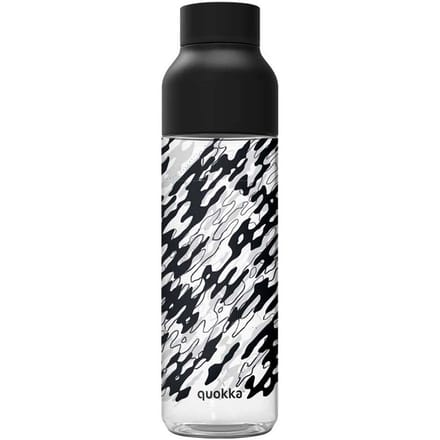 Quokka Drinkfles Tritan Ice Camo 840 Ml Zwart/transparant