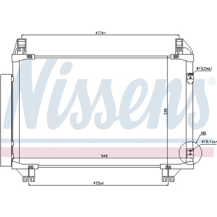 Condensator, airconditioning NISSENS 940130
