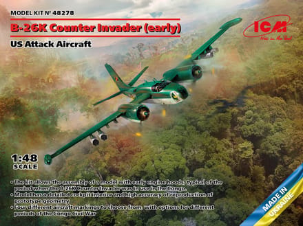 ICM Modelbouwpakket Militaire voertuigen - 48278 B-26K Counter Invader early - US Attack Aircraft Plastic - 1:48 - Modelbouw