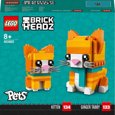 LEGO Iconic Ginger Tabby 40480, Bouwpakket, 8 jaar, Kunststof, 0 stuk(s), 244 g