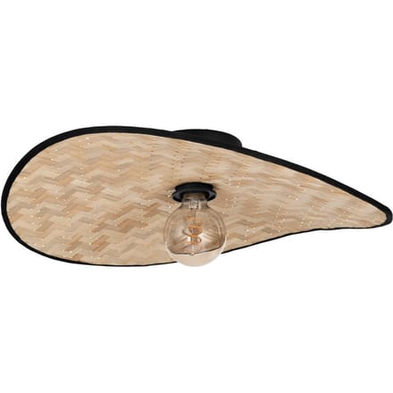 EGLO Marywell Plafondlamp - E27 - 50 cm - Zwart/Bruin - Hout
