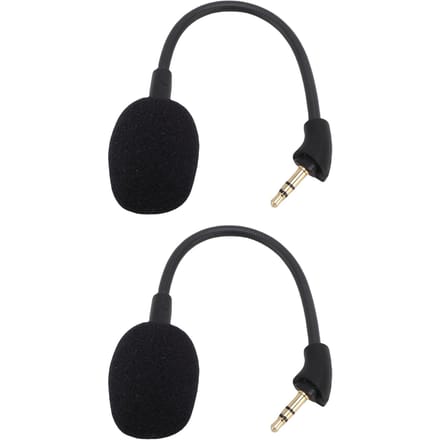 2PCS Remplacement Microphone Compatible Casque Kingston HyperX Cloud Mix 3,5 mm Amovible Réduction de Bruit Jeu