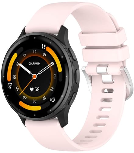 Siliconen bandje Garmin Venu 4 41mm met stalen gesp - Roze