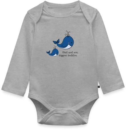 Lieve Walvis Vader En Zoon Baby Rompertje Met Lange Mouwen