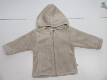 Noukie's - Gilet met kap en rits - Beige - 1 jaar 80