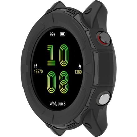 Zachte TPU Case Frame Shell Compatibel voor Garmin Forerunner255 Schokbestendige Bumper Case Cover black
