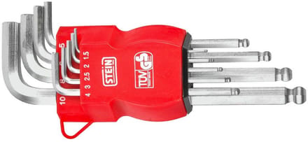 Stein Long Ball End 9 Pieces Set Inbussleutels Rood