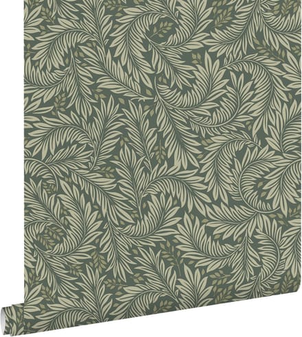 ESTAhome behang bladeren donkergroen - 50 x 900 cm - 131143