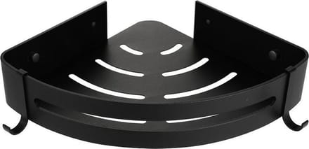 WillieJan Bad Doucherekje 41602 – Hoekbevestiging – Aluminium – Zwart