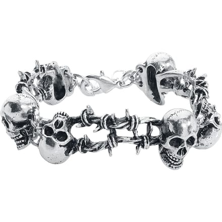 Alchemy Gothic - Gothic Armband - No Man's Land - voor Mannen - zilverkleurig