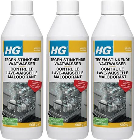 HG tegen stinkende vaatwasser - 3 stuks + gratis KD spons