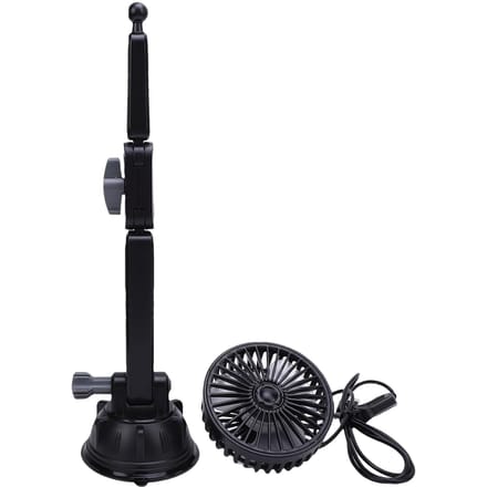 USB Zuignap Ventilator Stil 3 Snelheden 360 graden Verstelbare Koelventilator voor Auto Vrachtwagen Bus SUV Camper Boot Zwart Extended version