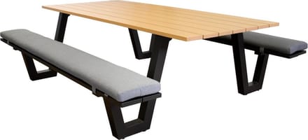 Sens-Line - Lorenzo Picknicktafel 180cm - Bruin - Aluminium