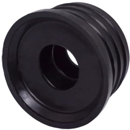 Zwarte rubberen connector adapter voor uitlaatpijp - 50 x 25 mm