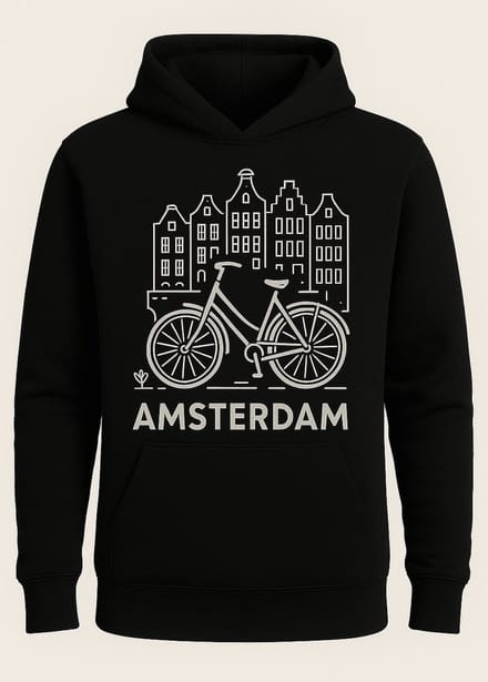 Hoodie unisex - zwart - S