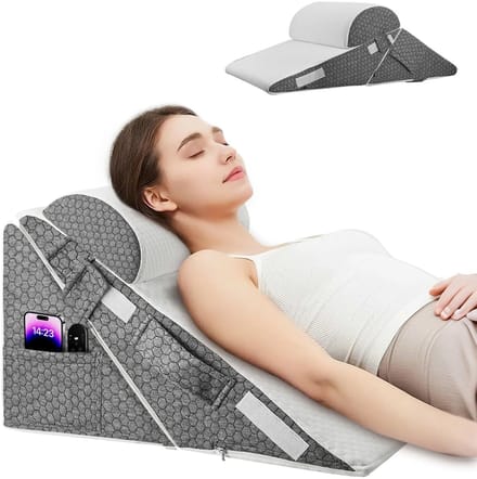 M-Goods - Wigkussen bed - Ergonomisch 3-in-1 leeskussen - Verstelbaar ontwerp