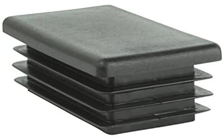 Rechthoekige buisstop en glijders 50 x 80 mm - 5 stuks