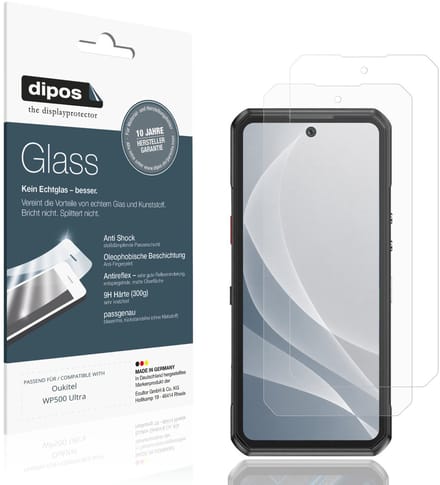 dipos – 2x Matte Pantserfolie geschikt voor Oukitel WP500 Ultra | 9H Screenprotector