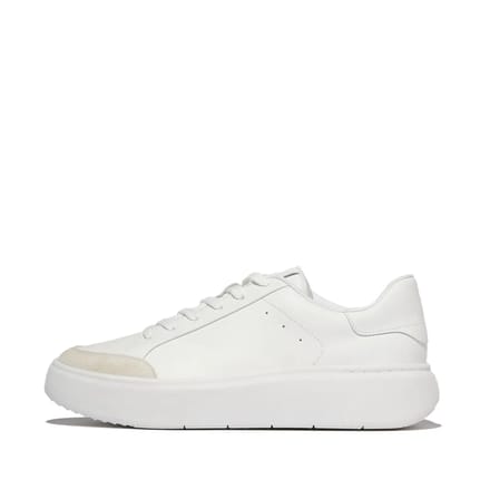 FitFlop Rtg Leather/Suede Sneakers Dames Sneakers - Urban Wit
