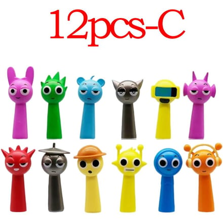 Grappige Sprunki Figuren Model 7cm PVC Sprunki Spel Actie & Speelgoed Figuren Set 12 stuks