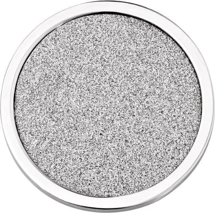 Quiges - Munthouder Munt 33mm RVS Glitters Zilver - EPR077