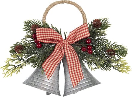 Clayre & Eef Kersthanger 23x8x18 cm Rood Groen Ijzer Kerstdecoratie