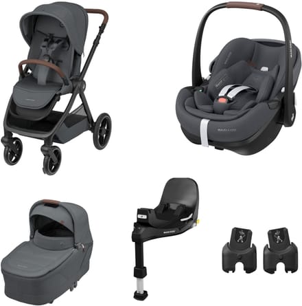 Maxi-Cosi Oxford Plus, Pebble 360 Pro2, FamilyFix 360 Pro, Adapters bundel, Twillic Graphite