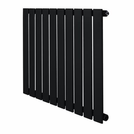 1-kolom design radiator - 600x700 mm - zwart - vlakke panelen