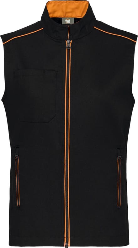 WK. Designed To Work Gilet Day To Day WK6148 - Black / Orange - S