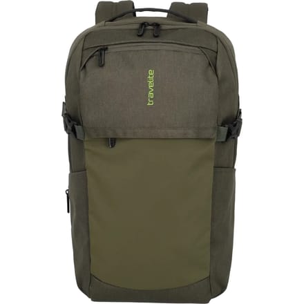 Travelite Pathway Backpack 17 liter - Olive – Daypack met 17 inch laptopvak – Van rpet – Laptop rugzakken, laptoptassen en rugtassen