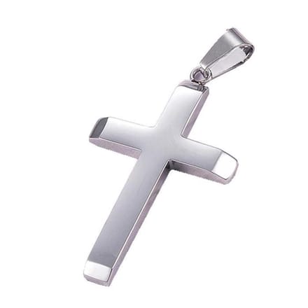 Fako Bijoux® - Ketting - Kruis - Stainless Steel - 27x47mm