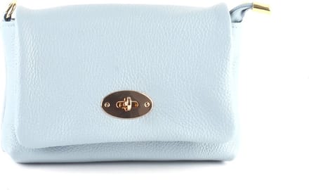 Giuliano lederen schoudertas Zoey - Lichtblauw - Dames - Made in Italy
