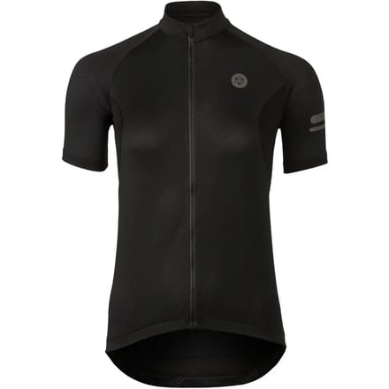 agu Core Fietsshirt Dames Korte Mouwen - Zwart - Drie achterzakken - YKK-rits over de hele lengte - Sneldrogend interlock