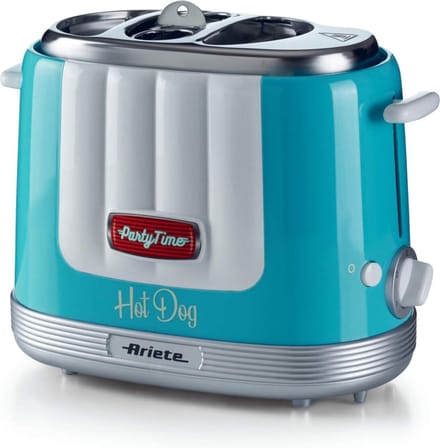 Ariete 0206/01 - Party Time 50's Style Hotdog maker - 650W - 2 Sleuven - Blauw