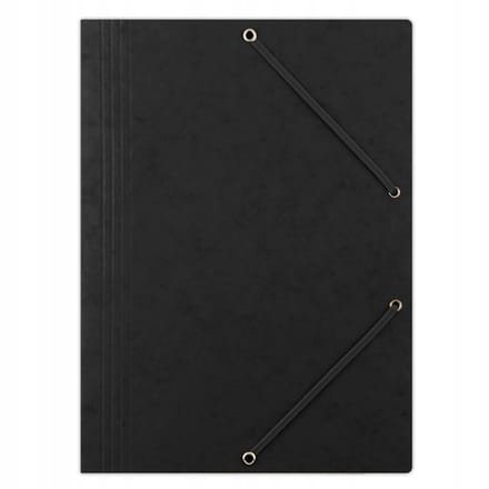 Zwarte A4 Kaart met Elastiek - Prespan Papier - 1 Stuk