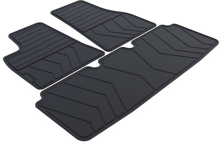 Rubber Automatten geschikt voor Tesla Model S - Bouwjaar: 2012-2021 - Originele pasvorm - 3-delig
