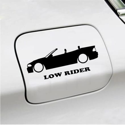 Bumpersticker - Low Rider - 7 X 18 - Zwart