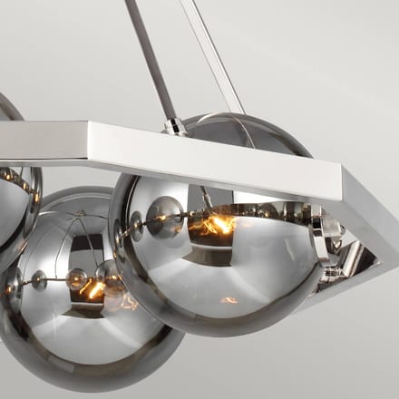 Feiss LED Kroonluchter | 5X E14 Max 60W | Dimbaar | Polished Nickel