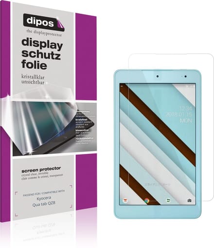 dipos – 2x Beschermfolie geschikt voor Kyocera Qua tab QZ8 | Krasbestendige & heldere Screenprotector Ultra-Thin